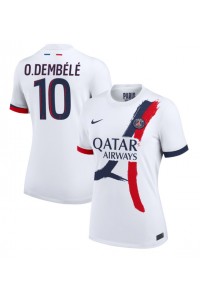 Paris Saint-Germain Ousmane Dembele #10 Voetbaltruitje Uit tenue Dames 2024-25 Korte Mouw